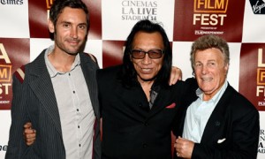 Director Malik Bendjelloul, Rodriguez and music producer Steve Rowland